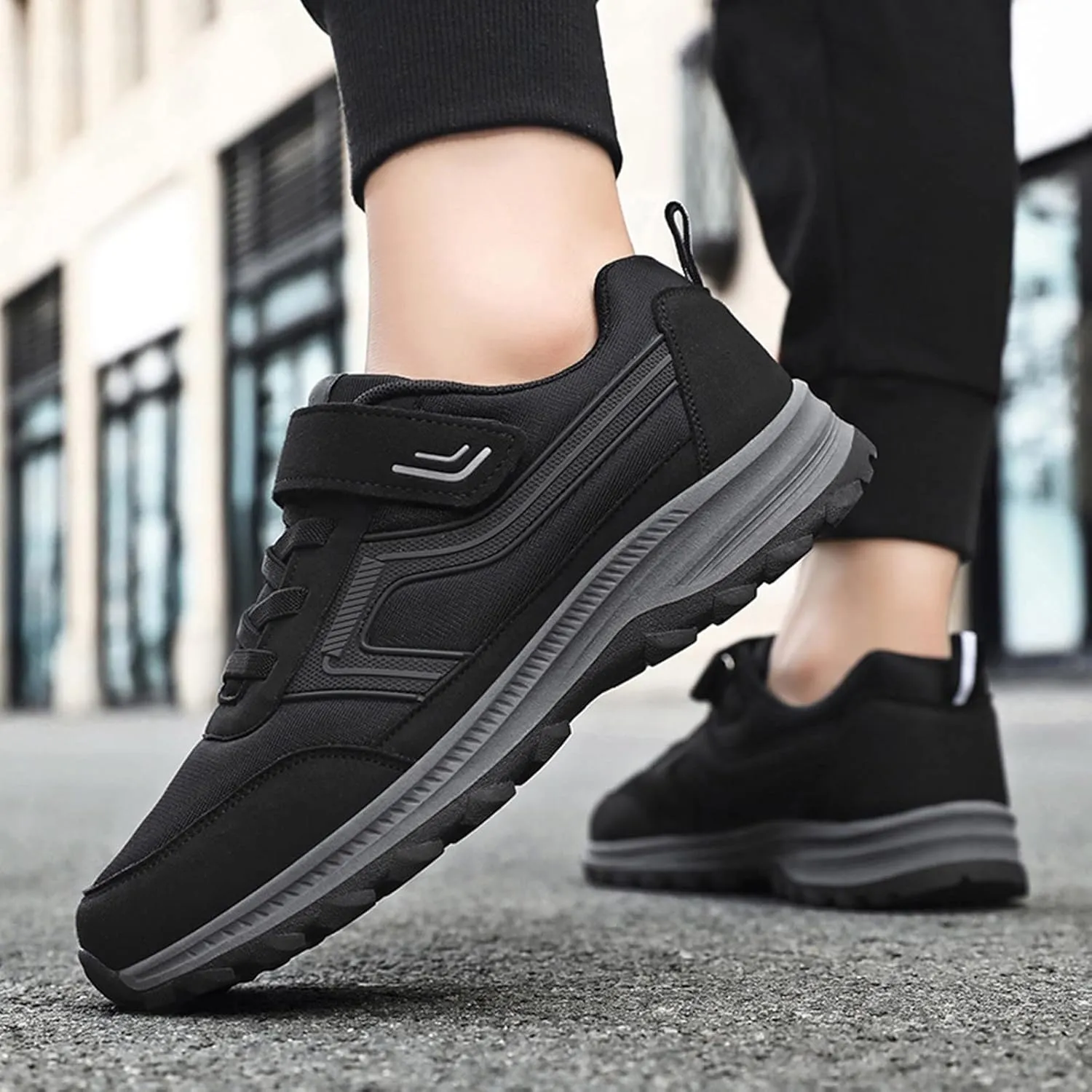 Mens Sneakers Waterproof Hiking Shoes Lightweight Tennis Shoes Comfortable Walking Shoes Outdoor Trekking Shoes