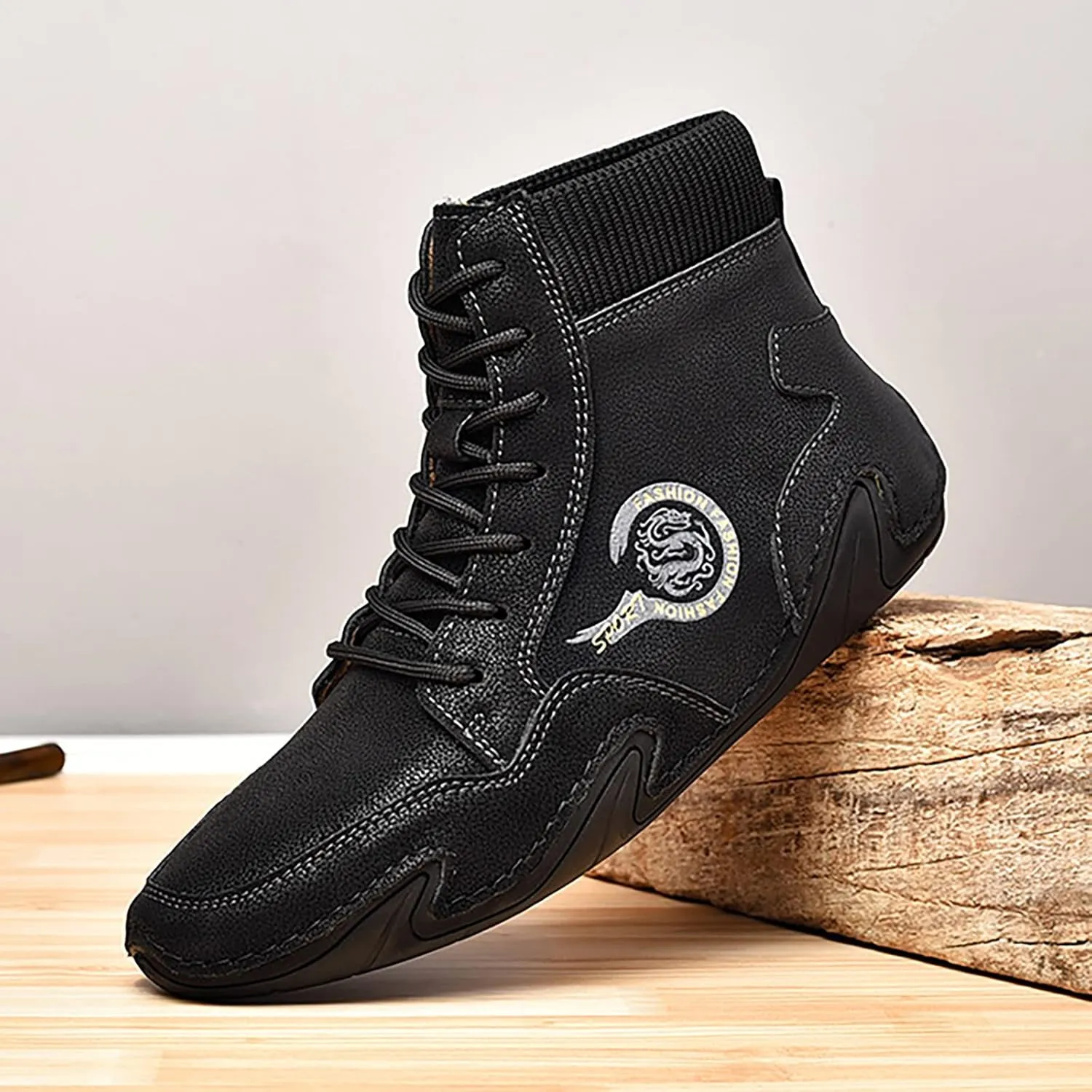 Men's Sneakers Wide Shoes for Men Lightweight Breathable Walking Shoes Gym Tennis Athletic Black Shoes for Men