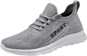Men's Sport Breathable Mesh Shoes Comfortable Lightweight Casual Walking Shoe Hook and Loop Orthopedic Sneakers