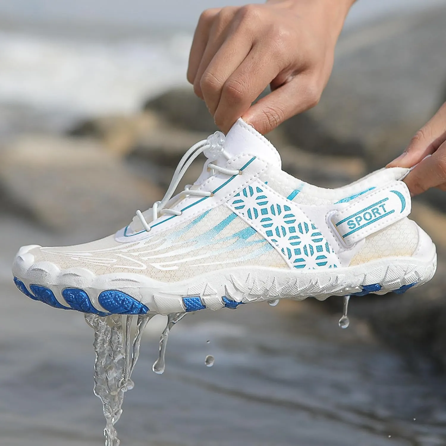 Mens Tennis Shoes Slip on Shoes Men Men's Sneaker Lightweight Breathable Mesh Slide Shoe White Sneaker