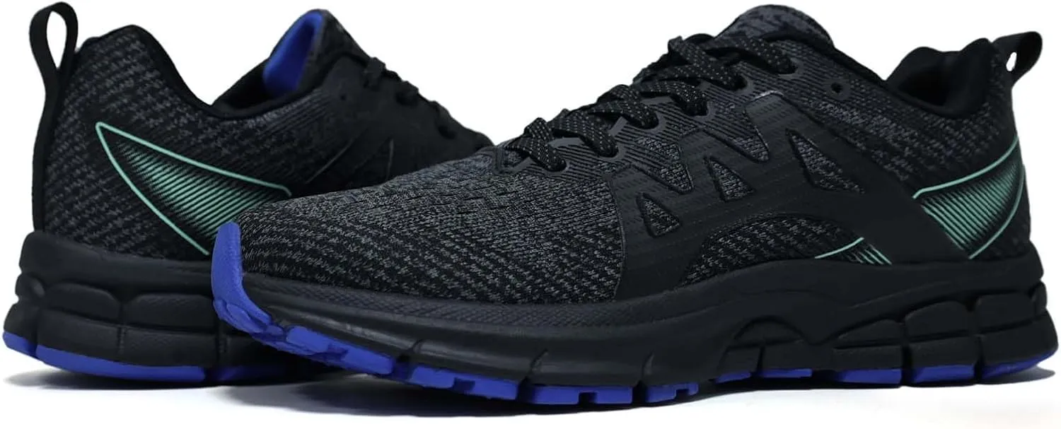 Men's Trail Running Shoes, Lightweight Hiking Sneakers with Arch Support, Non-Slip Shock Absorbing Outdoor Shoes for Mountain Trekking & Athletic Training