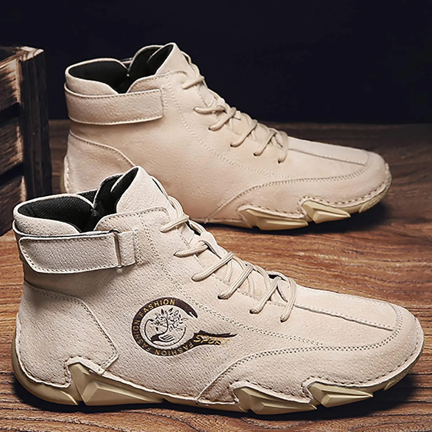 Men's Walking Shoes White Leather Sneakers Men Men’s Comfortable Casual Walking Tennis Shoes Slip on Shoes Men