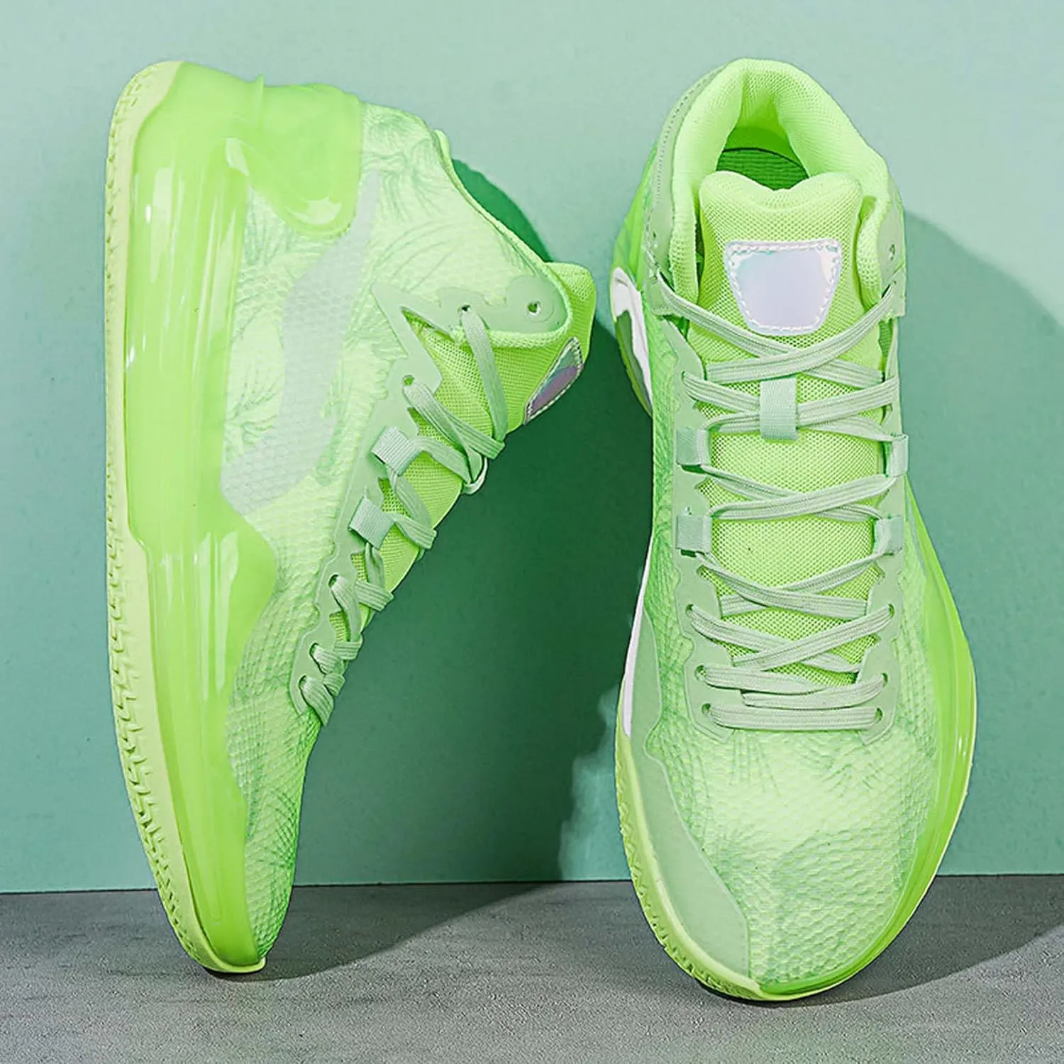 Men's Women's High Top Basketball Shoes Breathable Fashion Sports Running Shoes Anti-Slip Lightweight High Top Sneakers Outdoor Anti-Slip Training Tennis Shoes