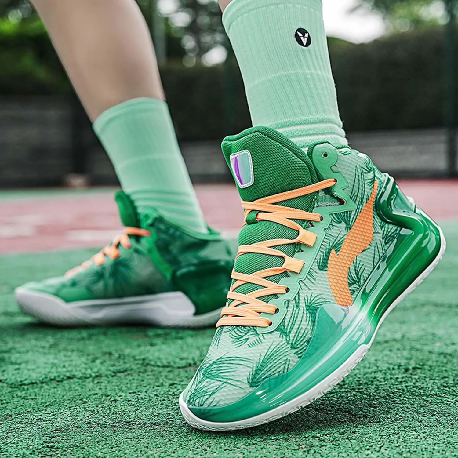 Men's Women's High Top Basketball Shoes Breathable Fashion Sports Running Shoes Anti-Slip Lightweight High Top Sneakers Outdoor Anti-Slip Training Tennis Shoes