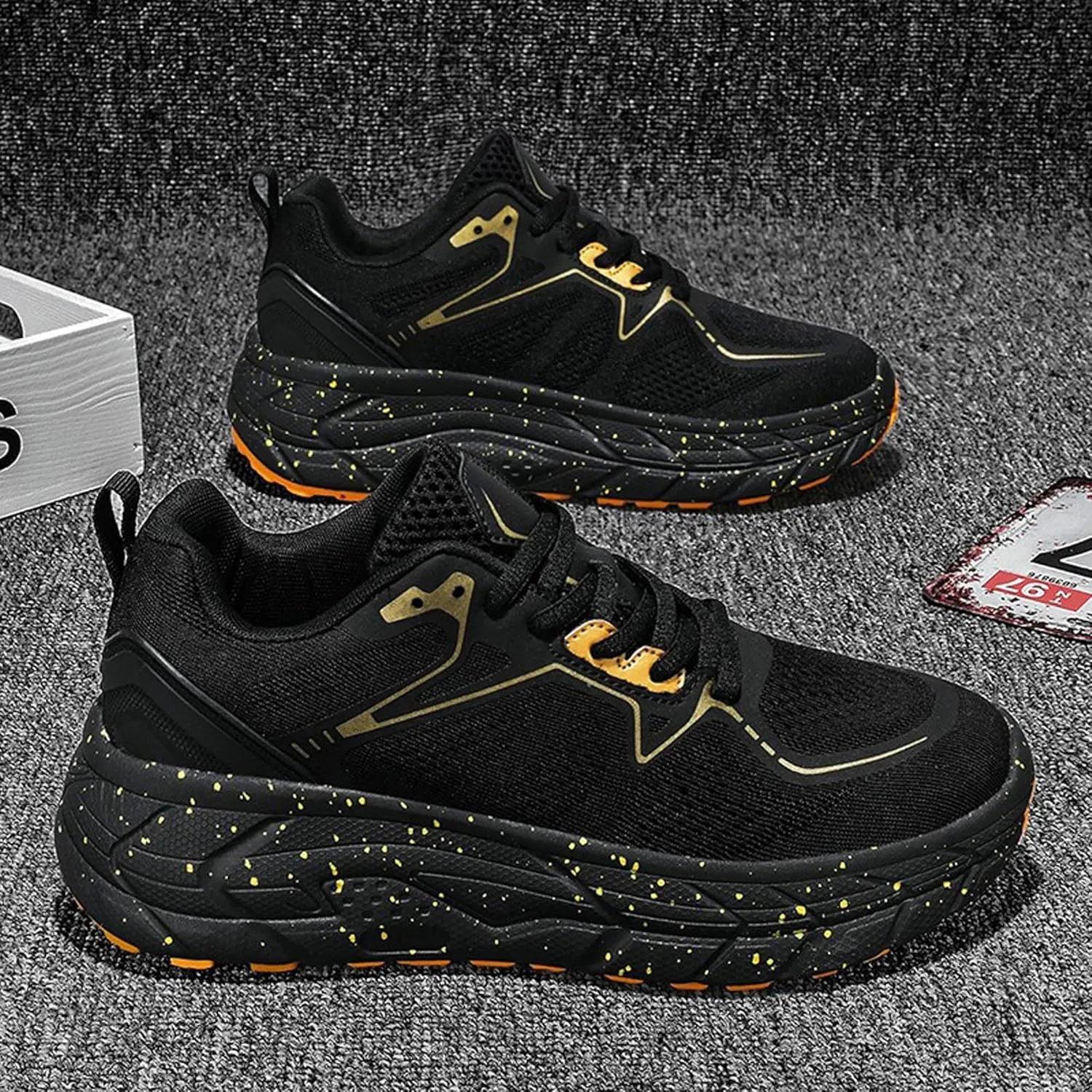 Men's Women's High Top Graffiti Anti Slip Arch Support Casual Sports Basketball Shoes, Men's Breathable Fitness Cushioning Training Running Shoes