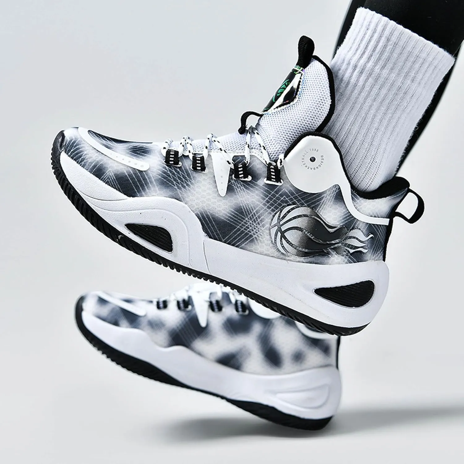 Men's Women's High Top Graffiti Anti Slip Basketball Shoes, Arch Supported Casual Sports Shoes, Men's Breathable Running Shoes, Fitness Cushioning Training Shoes