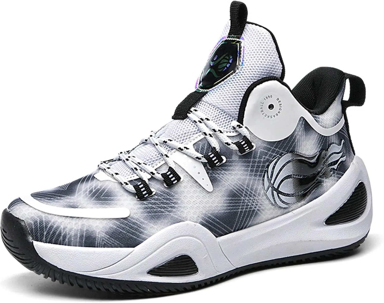 Men's Women's High Top Graffiti Anti Slip Basketball Shoes, Arch Supported Casual Sports Shoes, Men's Breathable Running Shoes, Fitness Cushioning Training Shoes