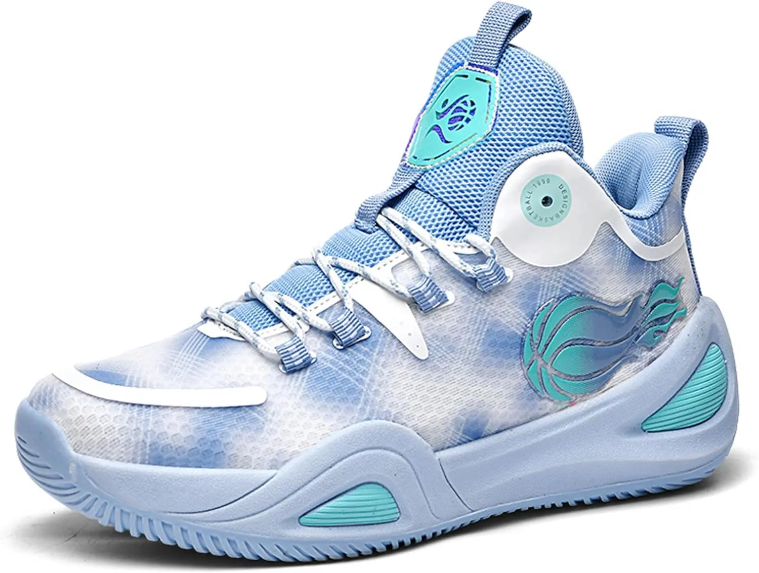 Men's Women's High Top Graffiti Anti Slip Training Basketball Shoes, Arch Support Casual Breathable Sports Running Shoes, Fitness Cushioning Walking Jogging Shoes