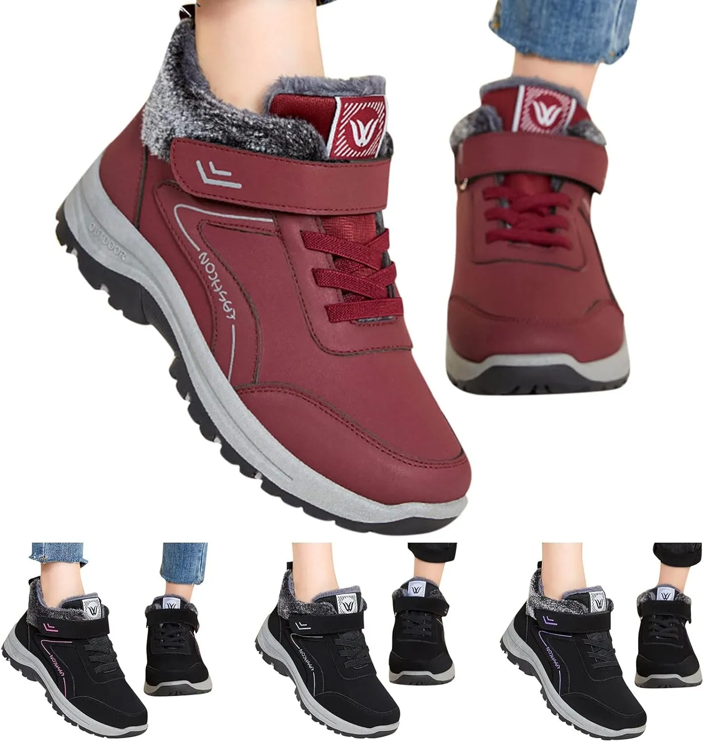 Mens Work Boots Slip On Hiking Sneakers Women's Slip On Warm Womens Working Shoes Steel Toe Slip On Platform Shoes Lightweight Comfortable Hike Grounded Footwear