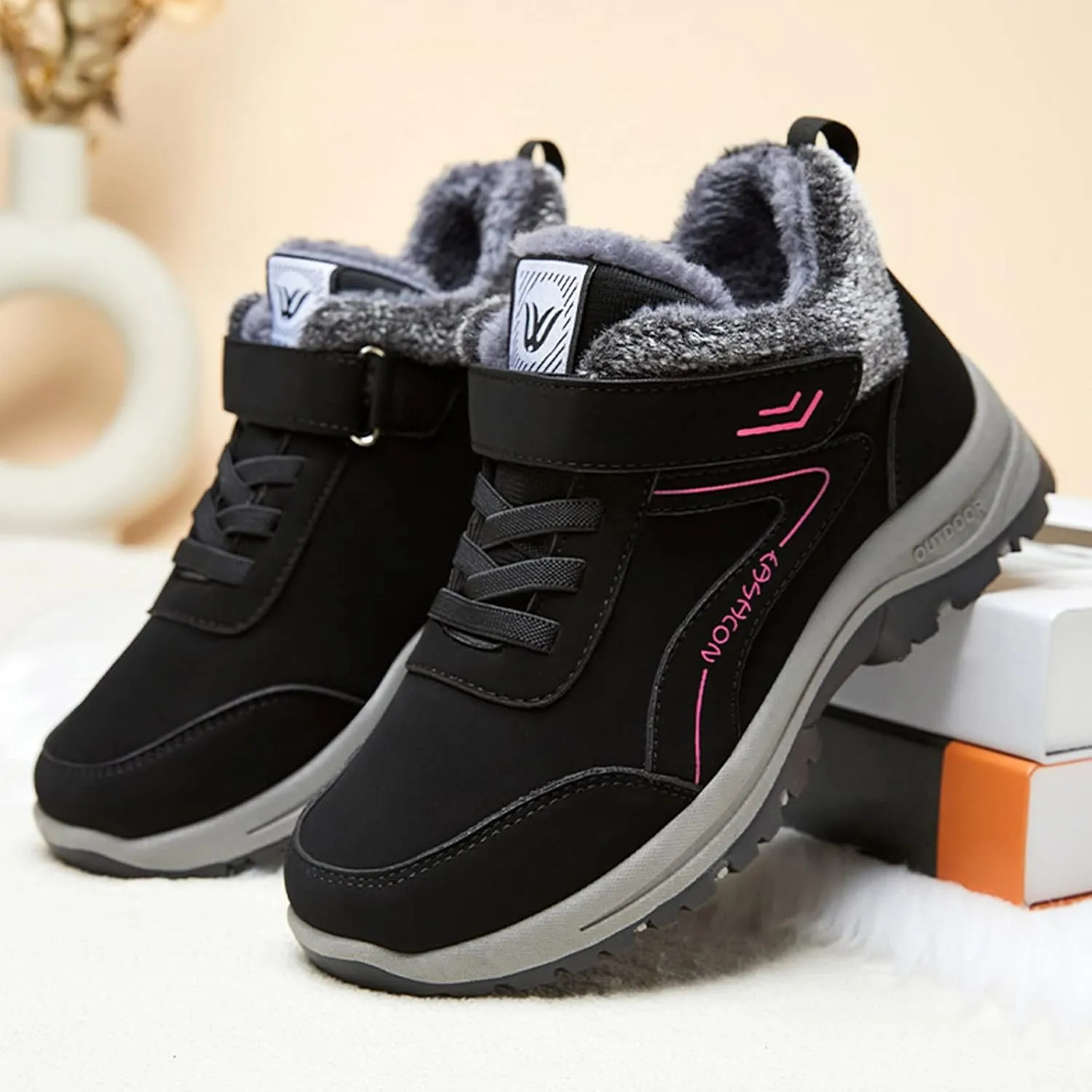 Mens Work Boots Slip On Hiking Sneakers Women's Slip On Warm Womens Working Shoes Steel Toe Slip On Platform Shoes Lightweight Comfortable Hike Grounded Footwear