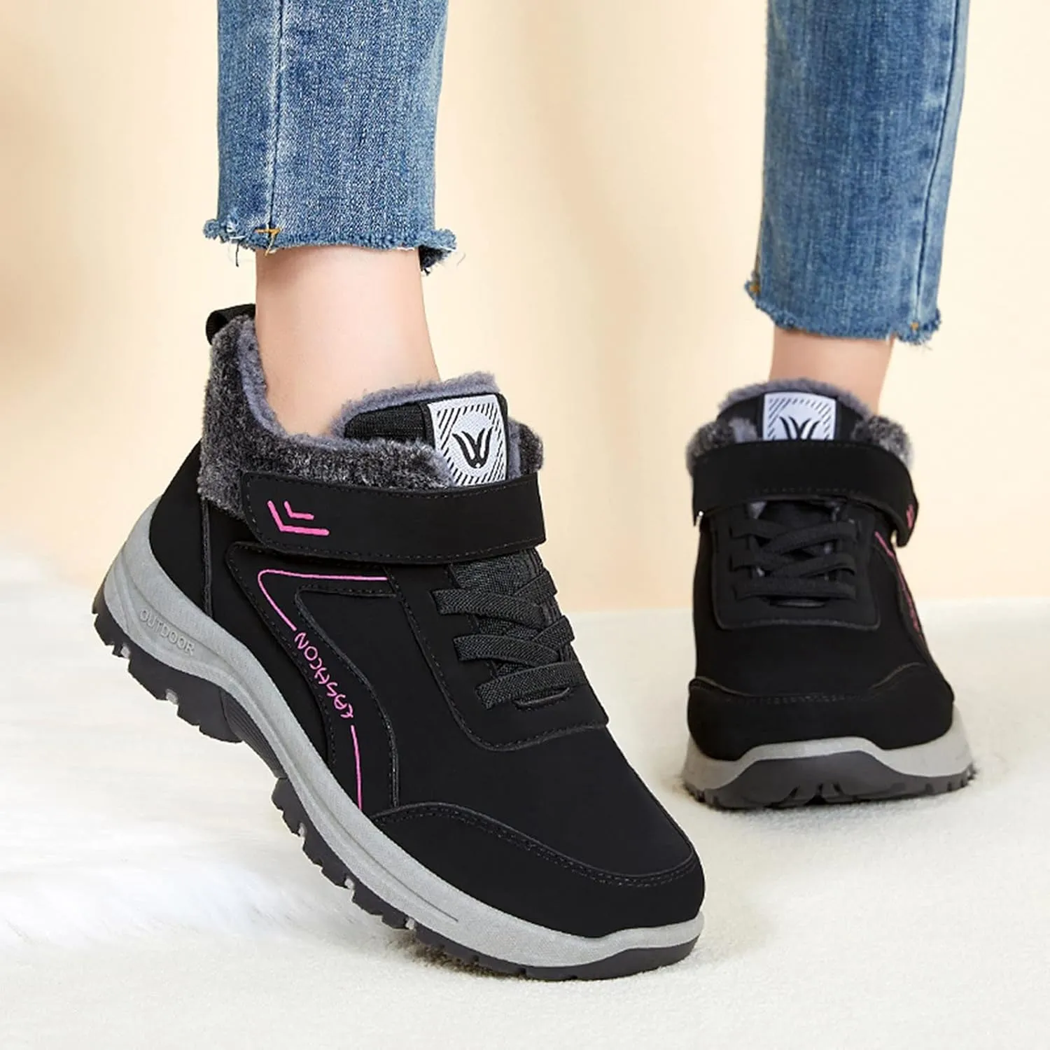 Mens Work Boots Slip On Hiking Sneakers Women's Slip On Warm Womens Working Shoes Steel Toe Slip On Platform Shoes Lightweight Comfortable Hike Grounded Footwear