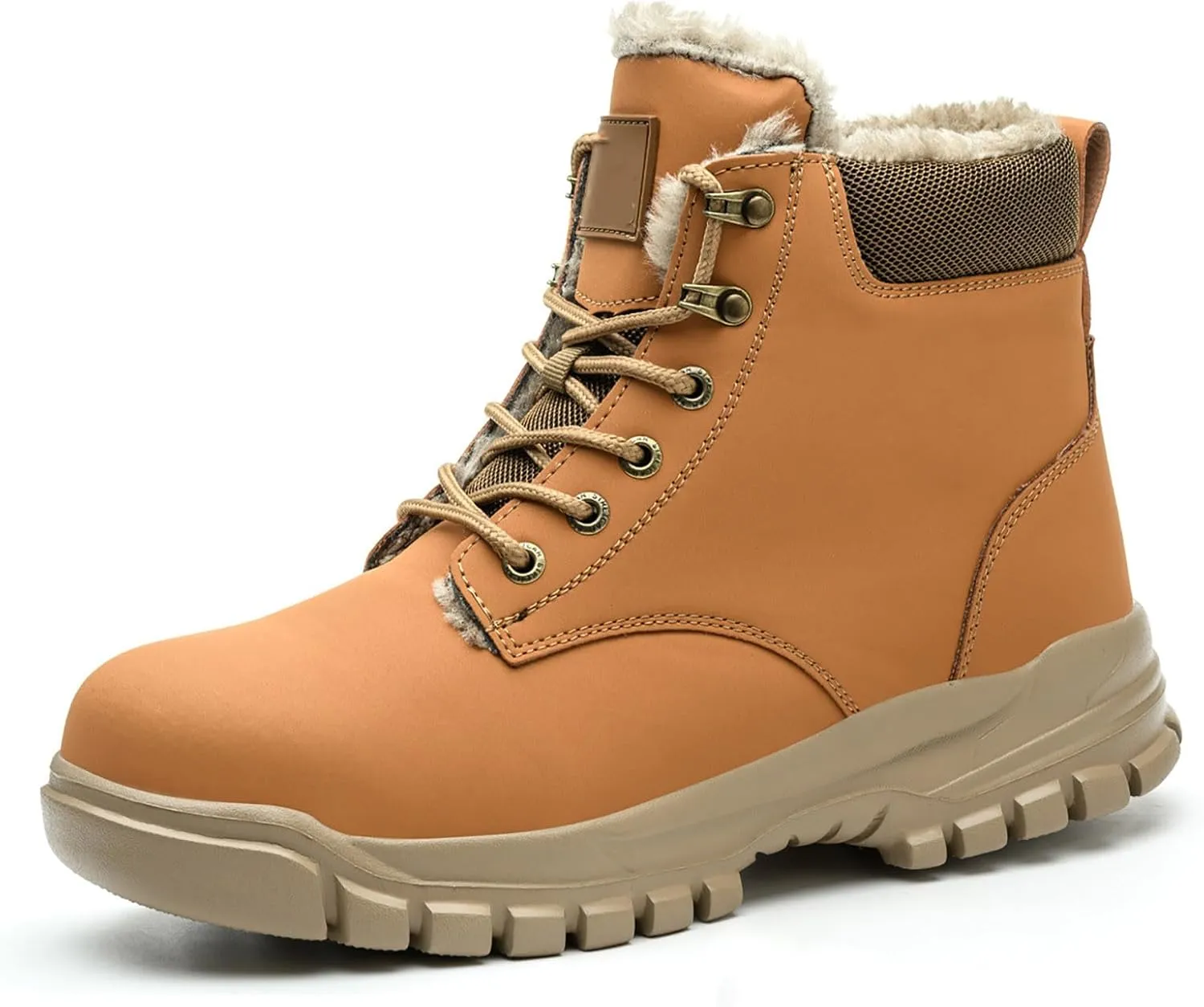 Men's Work Boots Soft Toe Hiking Sneakers Fur Lined Ankle Boot Womens Working Shoes Winter Winter Backpacking Snow Botas Warm Water Hike Grounded Footwear