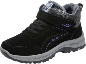 Men's Work Boots Soft Toe Hiking Sneakers Warm Fur Lined Women's Safety Shoes Waterproof Winter Backpacking Snow Botas Warm Water Hike Grounded Footwear