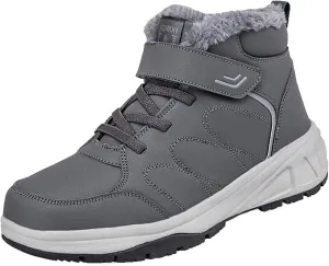 Men's Work Boots Steel Toe Hiking Sneakers Warm Fur Lined Working Shoes for Women Nonslip Waterproof Platform Shoes Work Hike Grounded Footwear