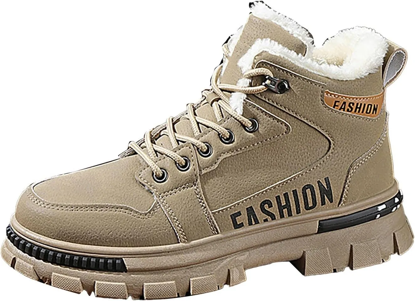 Mens Work Boots Wide Width Hiking Sneakers Warm Fur Lined Womens Safety Toe Shoes Food Service Platform Sneakers Indestructible Hike Grounded Footwear