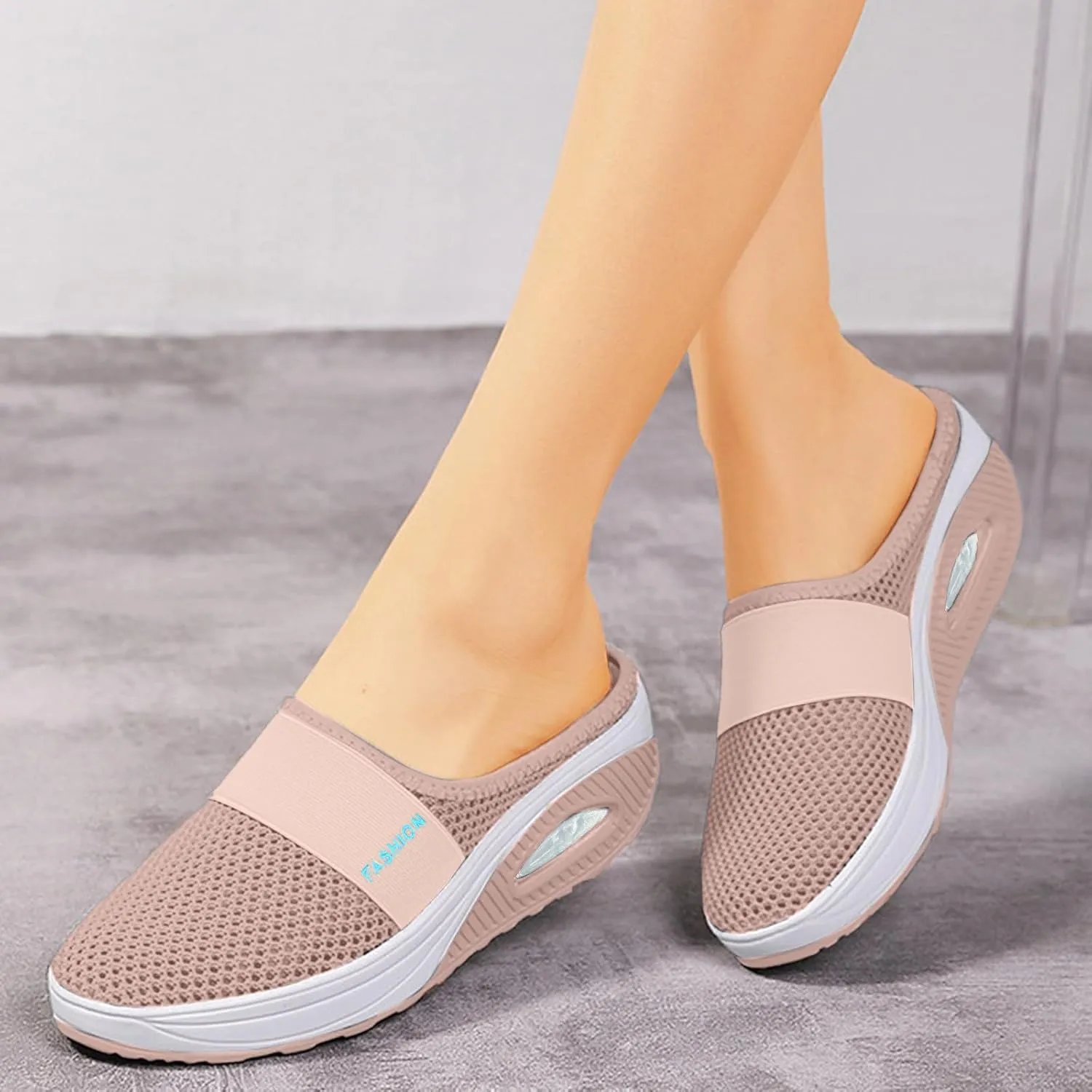 Mesh Sandals Women Casual Breathable Sneakers Fashion Slip on Walking Sandals Breathable Running Shoes