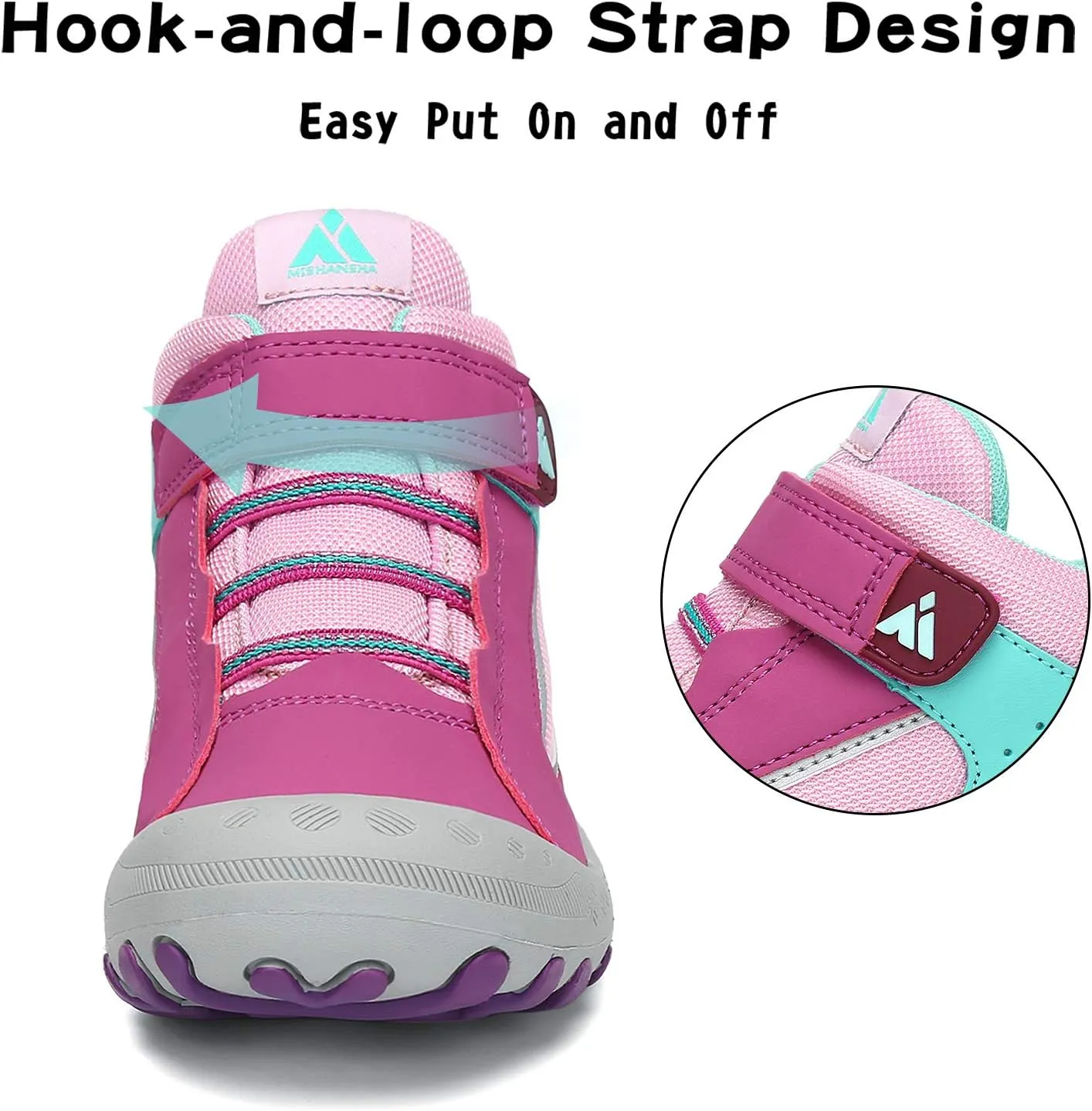 Mishansha Boys Girls Hiking Shoes Kids Anti Collision Hiking Boots Non Slip Sneakers Outdoor Trekking Walking Climbing Running