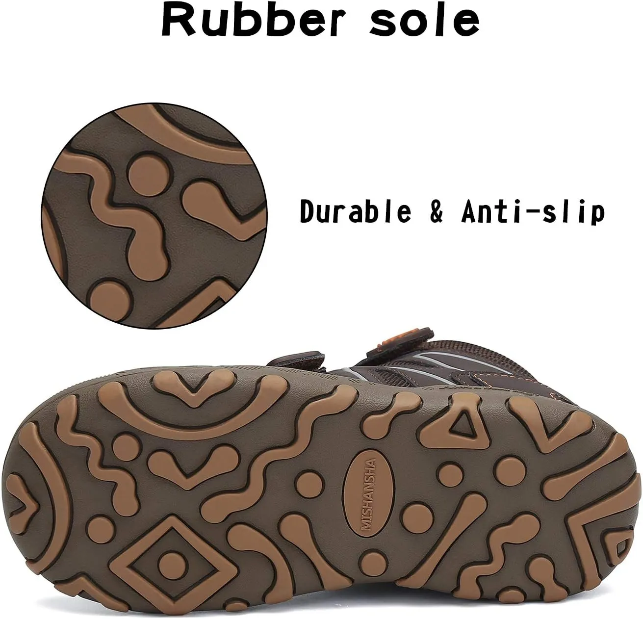 Mishansha Boys Girls Hiking Shoes Kids Anti Collision Hiking Boots Non Slip Sneakers Outdoor Trekking Walking Climbing Running