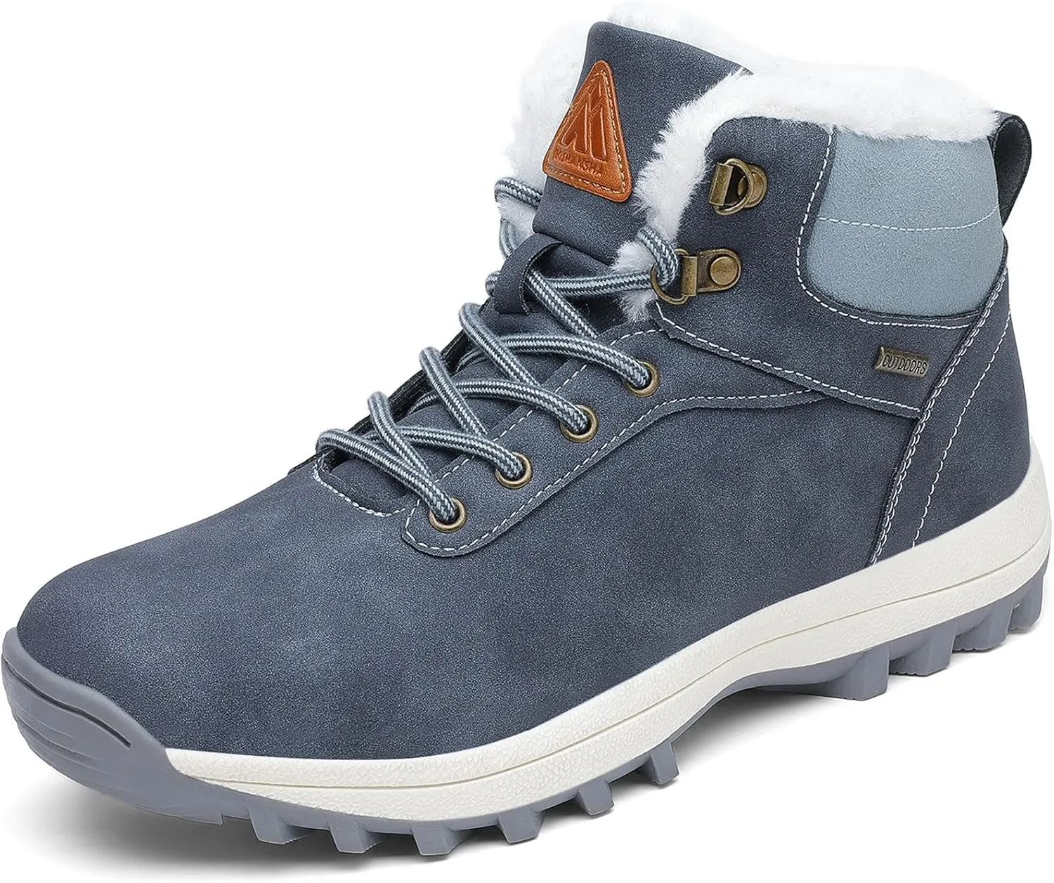 Mishansha Winter Boots for Men Women Waterproof Snow Boots Warm Lined Non Slip Hiking Boot