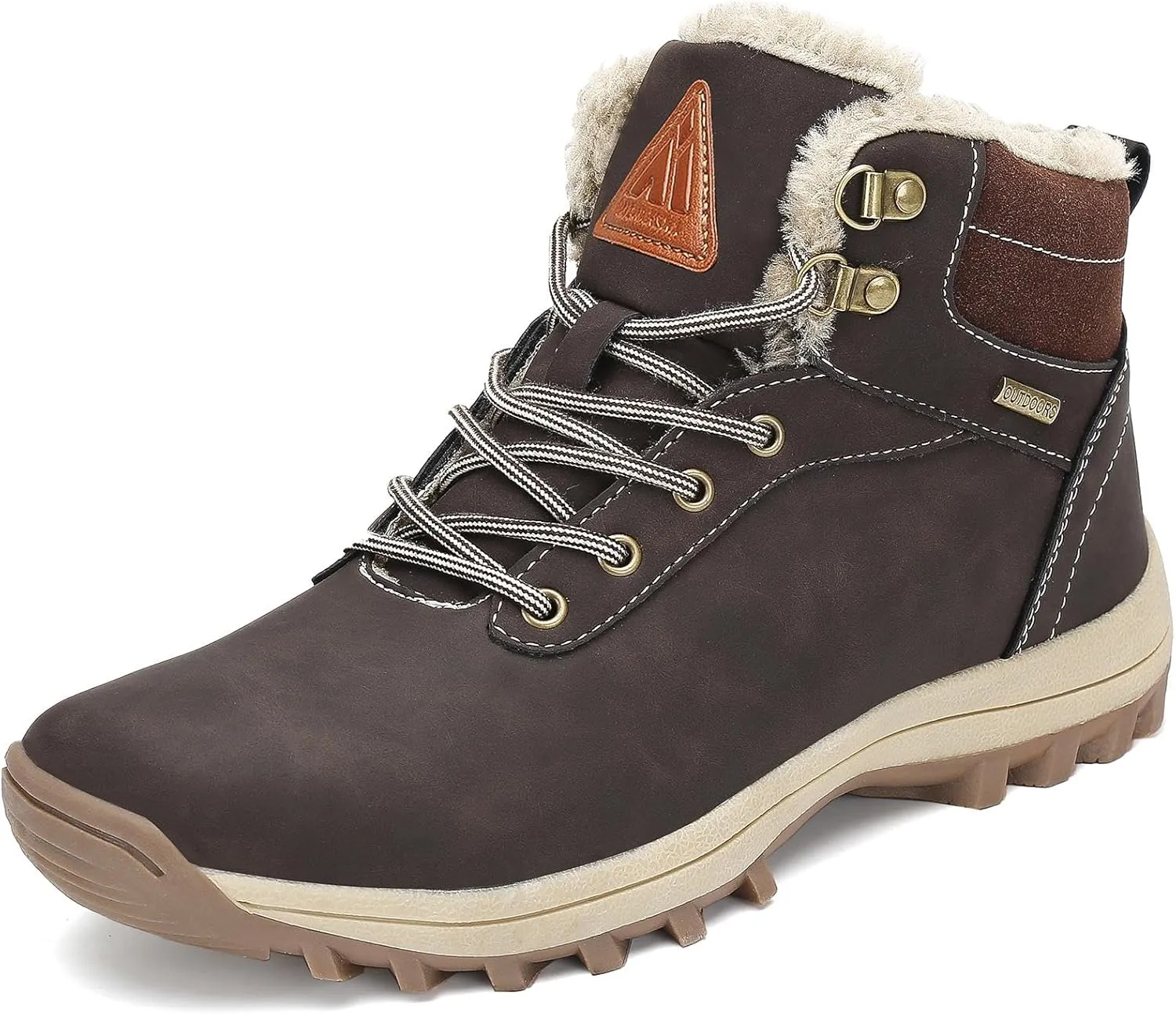 Mishansha Winter Boots for Men Women Waterproof Snow Boots Warm Lined Non Slip Hiking Boot