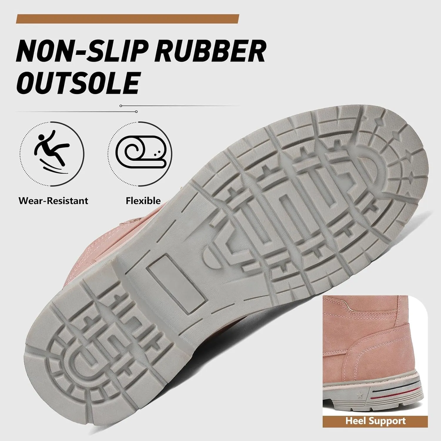 Mishansha Winter Boots for Men Women Waterproof Snow Boots Warm Lined Non Slip Hiking Boot