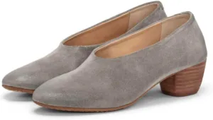 MOOMMO Women Chunky Stacked Heel Loafers Suede Round Toe Loafer Pumps Vintage 2 inch Block Heel Dress Shoes Slip on Closed Toe Loafer Heels Office Ladies Casual Comfort Cute Retro 4-11 M US