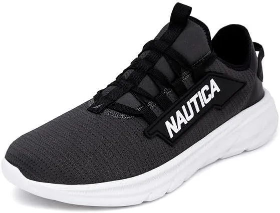 Nautica Mens Running Sneakers Sport Fashion Lace-Up Athletic Soft Shoes for Gym Tennis Men – Cushioned, Breathable, Lightweight & Comfortable