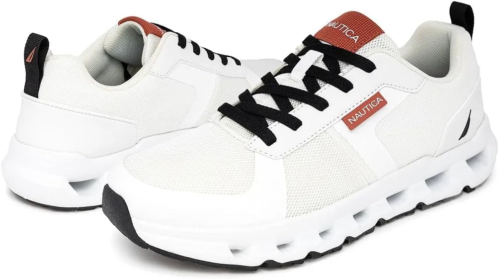 Nautica Mens Running Sneakers Sport Fashion Lace-Up Athletic Soft Shoes for Gym Tennis Men – Cushioned, Breathable, Lightweight & Comfortable