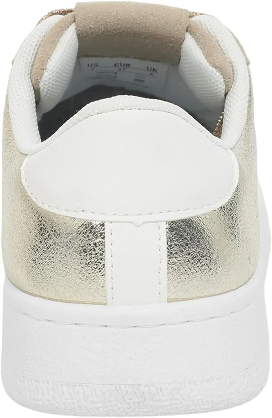 Niluber Star Sneakers for Women Low Top Comfortable Cushioned White Gold Sliver Leopard Platform Sneakers Lace Up Red Glitter Platform Party Shoes