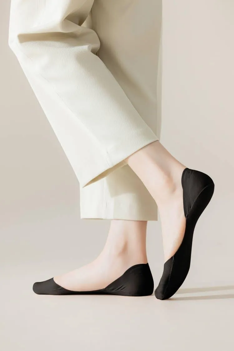 No Show Socks for Flats Heels Pumps Lofers Low Cut Non-Slip Invisible Liner Socks for Women by Flammi