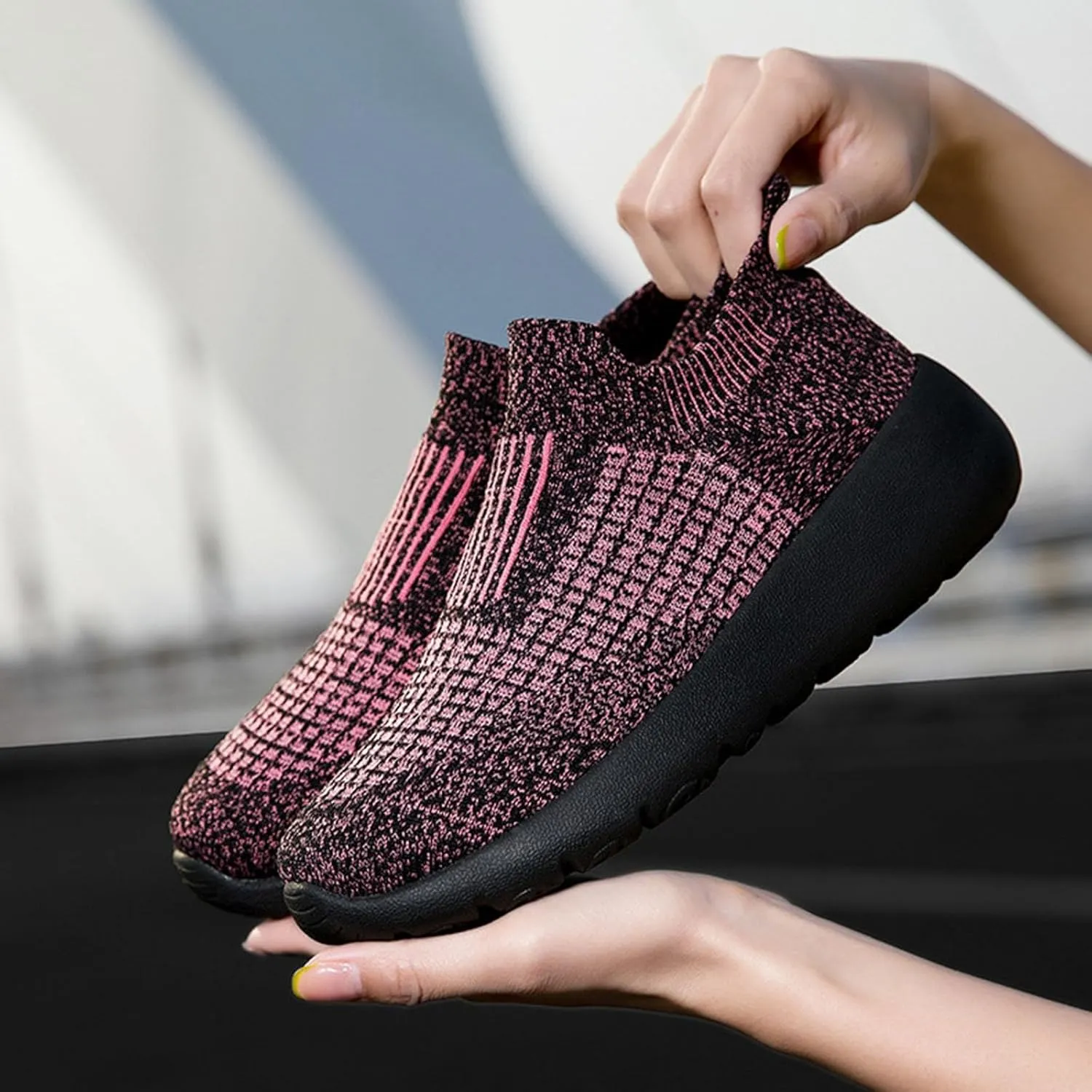 Non Slip Work Sport Shoes for Men Arch Support Plantar Fasciitis Shoes Elastic Cushion Sneakers for Men