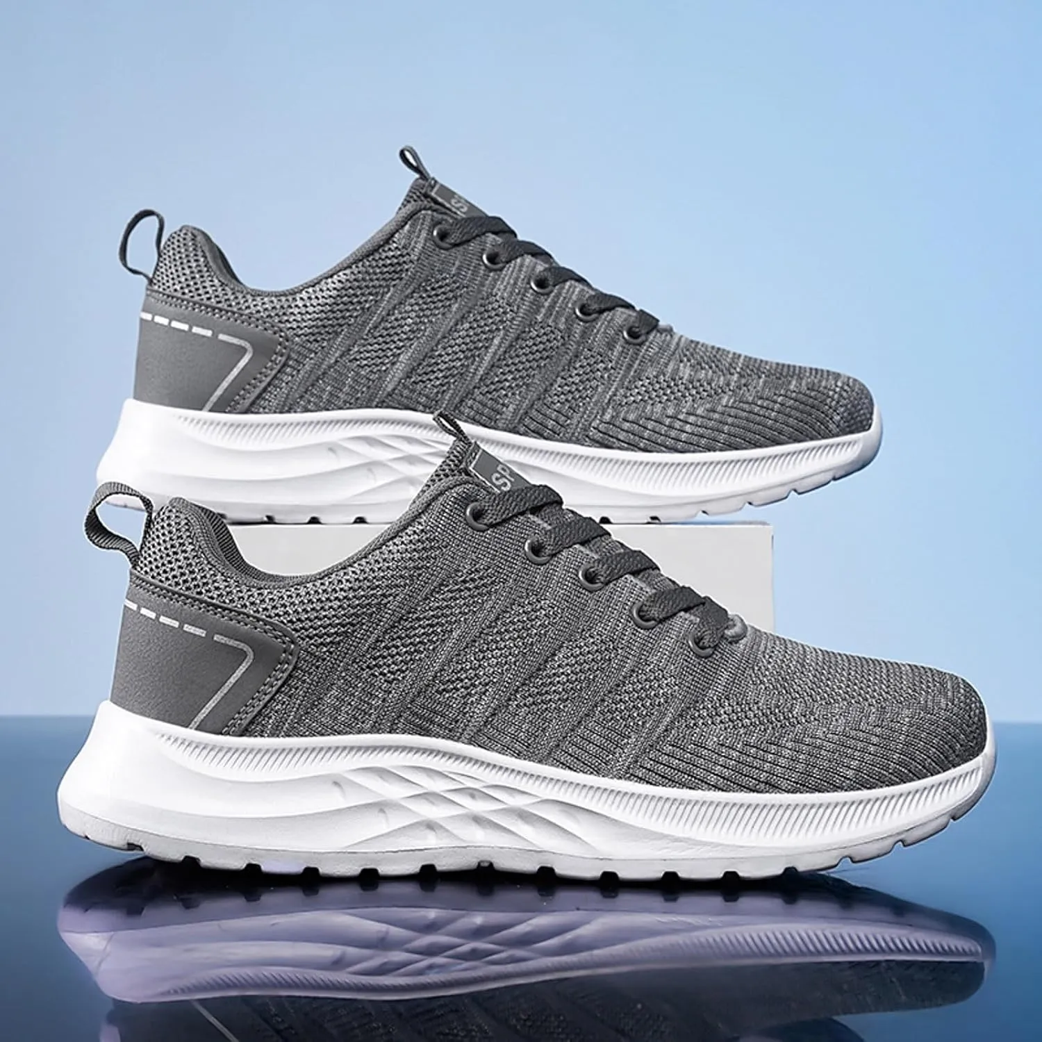 Non Slip Work Sport Shoes for Men Recovery Air Athletic Running Tennis Shoe Lightweight Diabetic Shoes for Men