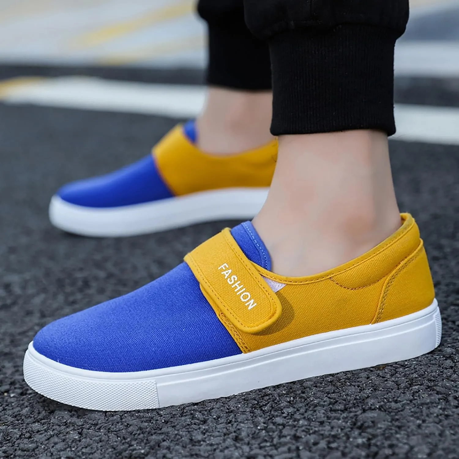 Non Slip Work Sport Shoes for Men Slip On Lightweight Breathable Fashion Sneaker Arch Support Plantar Fasciitis