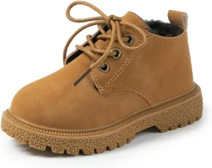 Oamico Toddler Boys Girls Hiking Boots Little Kid Work Boots Outdoor Non Slip Lace Up Winter Snow Ankle Boots