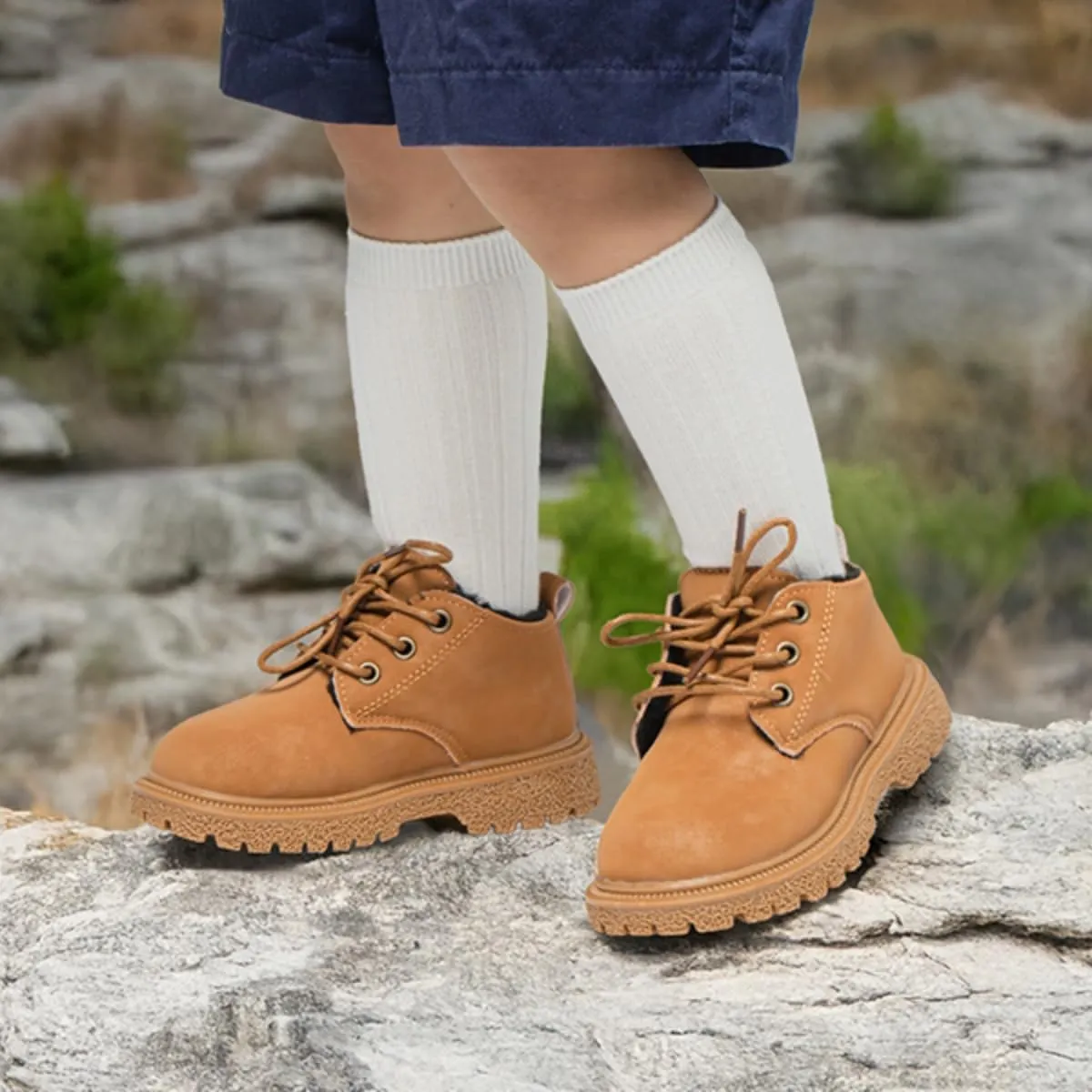 Oamico Toddler Boys Girls Hiking Boots Little Kid Work Boots Outdoor Non Slip Lace Up Winter Snow Ankle Boots