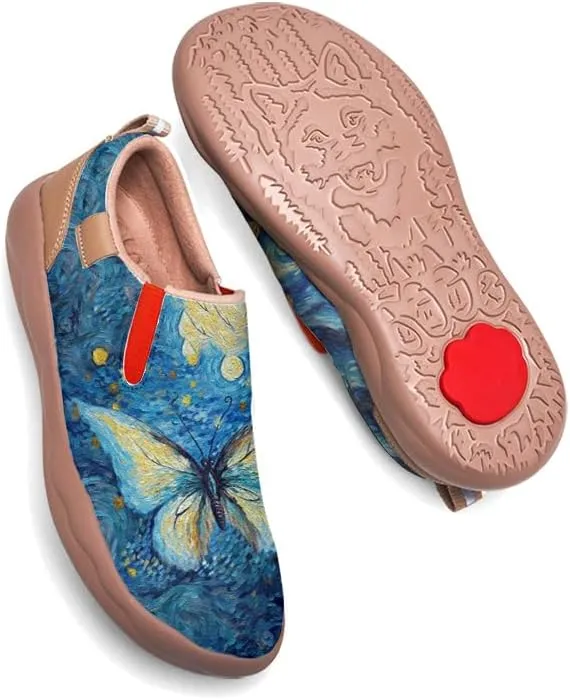 Onehorse Women's Slip-On Walking Casual Loafers Comfortable Painted Travel Shoes