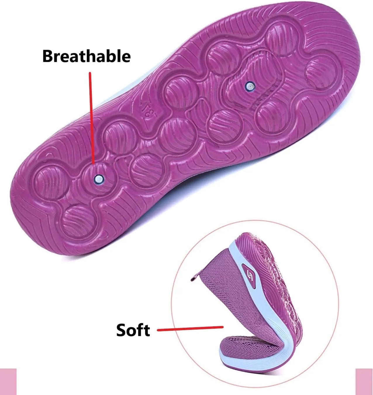 Orthopedic Sneakers for Women Air Cushioned Orthopedic Skateboarding Shoes Walking Shoes Woven Breathable Soft Sole Shoes Arch Support Platform Orthopedic Sneakers