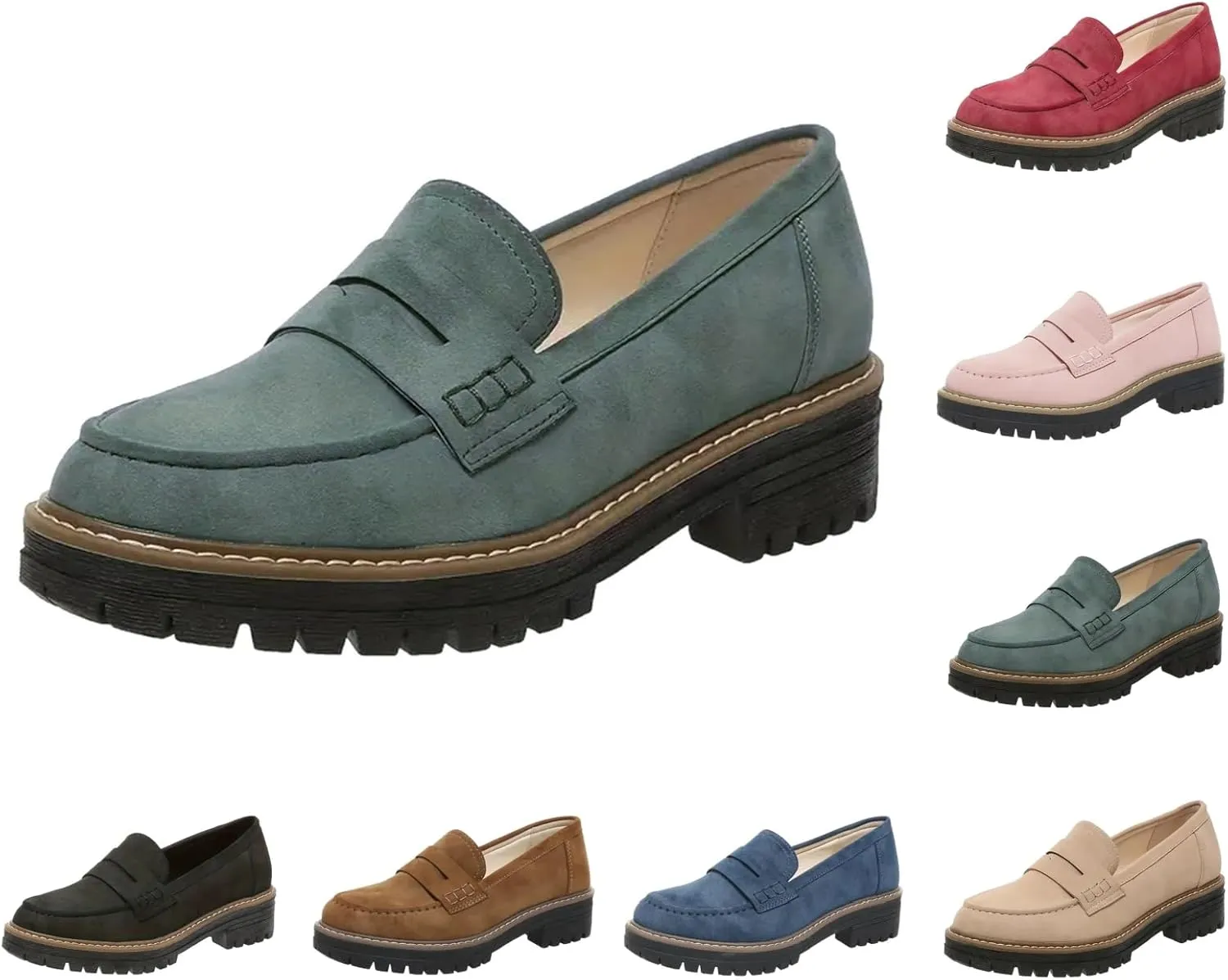 Orthoture-Orthopedic Platform Loafers Comfort Lightweight Shoes Womens Round Toe Walking Shoes Slip on Casual Shoes