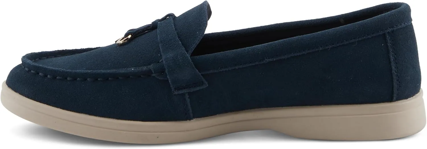 PATRIZIA Women's ISMENE Slip-On Suede Loafers - Almond Toe, Decorative Tassel, Luxurious Comfort