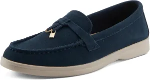 PATRIZIA Women's ISMENE Slip-On Suede Loafers - Almond Toe, Decorative Tassel, Luxurious Comfort