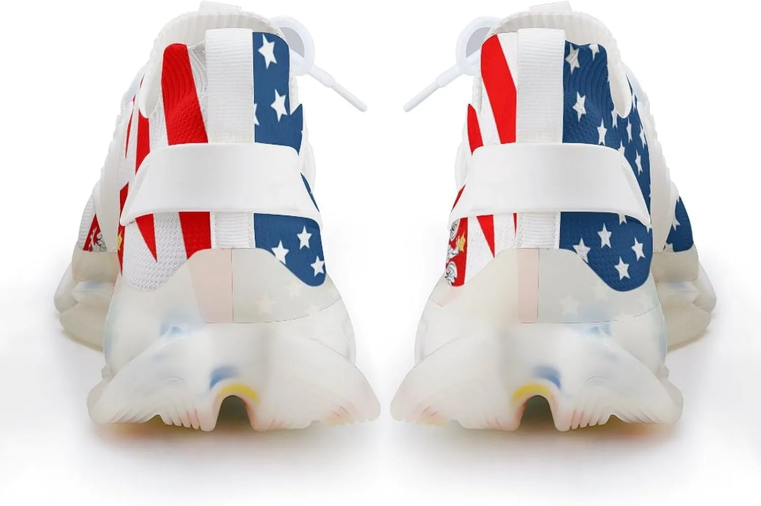 Polish American Flag Men's Running Shoes Lightweight Walking Shoe Breathable Sneaker
