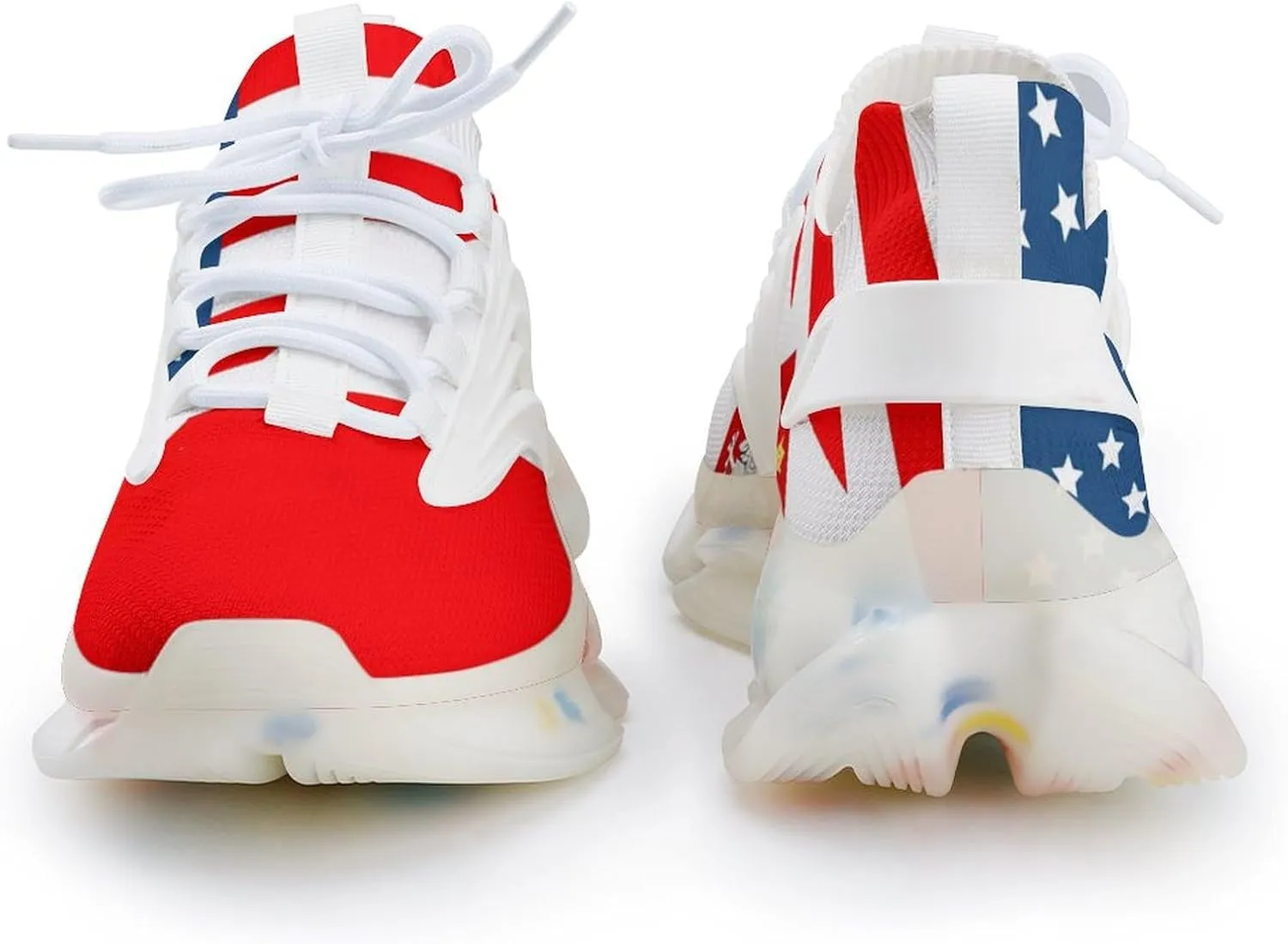 Polish American Flag Men's Running Shoes Lightweight Walking Shoe Breathable Sneaker