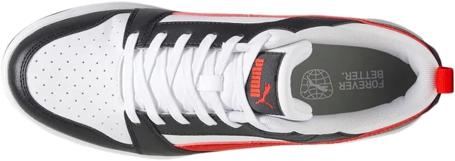 Puma Mens Rebound V6 Low Lace Up Sneakers Shoes Casual - White