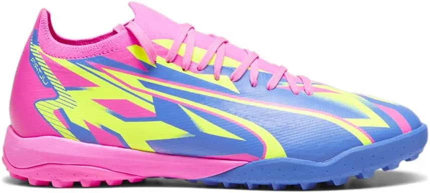 Puma Mens Ultra Match Energy Turf Soccer Cleats - Blue, Pink, Yellow - Size 12.5 M, 10754401