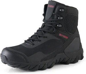 QUNLON Men's military & Tactical Boots Lightweight Combat Boots for Men Breathable Army Jungle Boots Men's Water Resistant Hiking Hunting Outdoor Boots