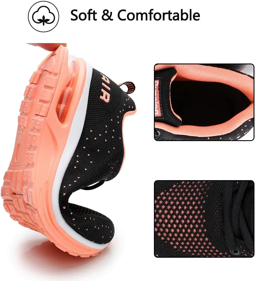 RUMPRA Women Sneakers Lightweight Air Cushion Gym Fashion Shoes Breathable Walking Running Athletic Sport