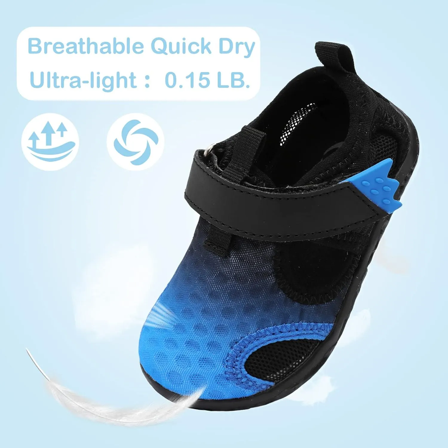 Scurtain Kids Toddler Water Shoes Quick-Dry Aqua Socks for Baby Boys Girls Toddler Beach Shoes Swim Shoes with Non-Slip Sole