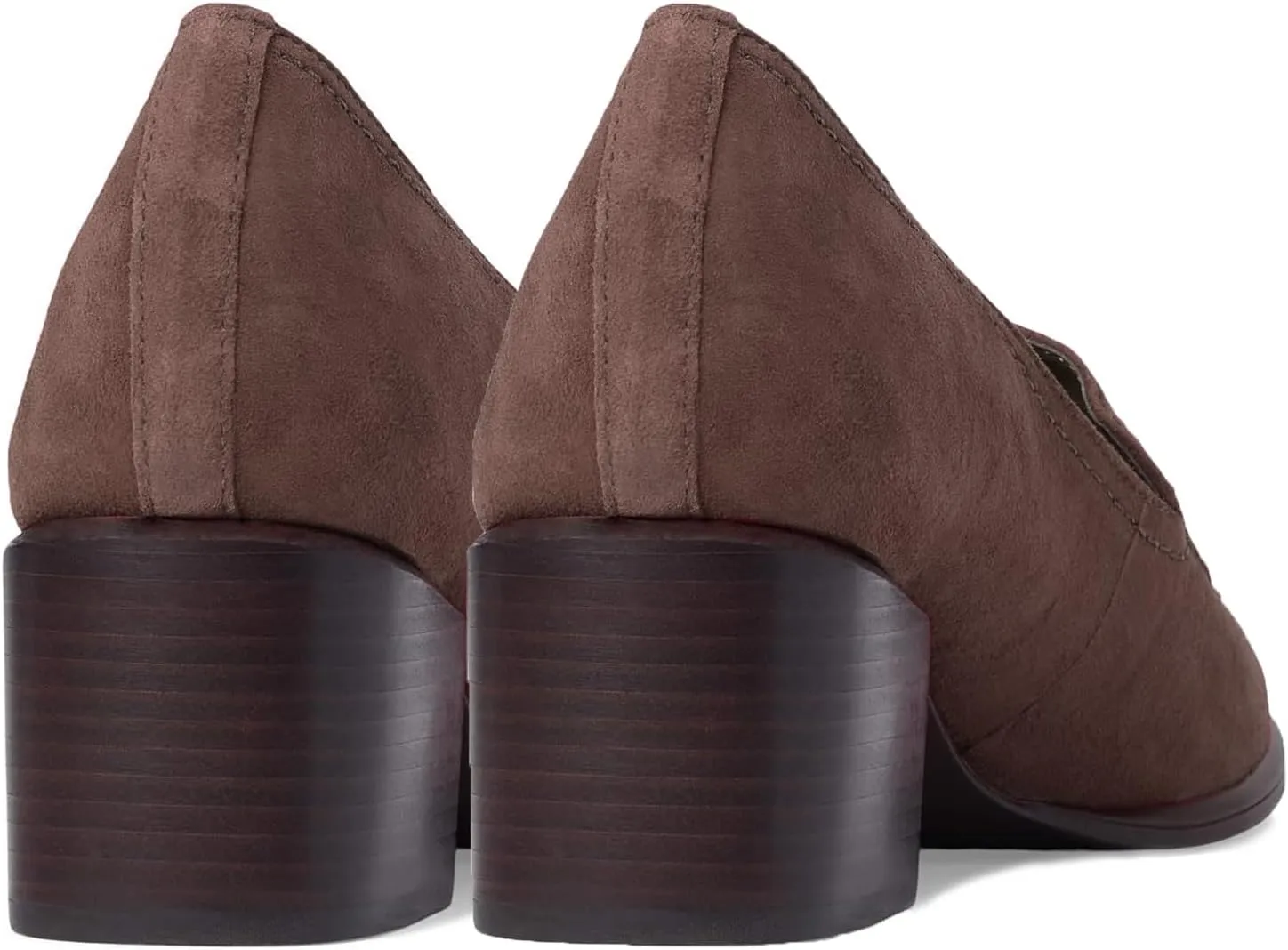 SHODENSE Women Round Toe Chunky Heel Loafers Tassel Slip On Suede Loafer Pumps Fringed Vintage 2 inch Mid Block Heel Dress Shoes with Tassels Comfortable Office Ladies Casual Walking 4-11 M US