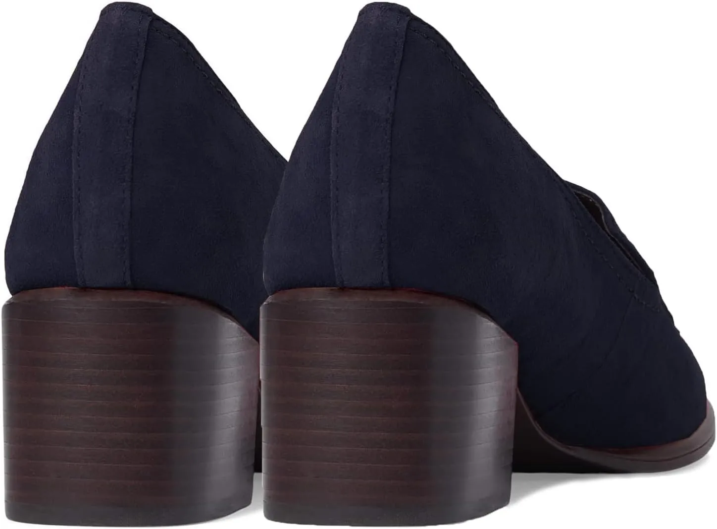 SHODENSE Women Round Toe Chunky Heel Loafers Tassel Slip On Suede Loafer Pumps Fringed Vintage 2 inch Mid Block Heel Dress Shoes with Tassels Comfortable Office Ladies Casual Walking 4-11 M US