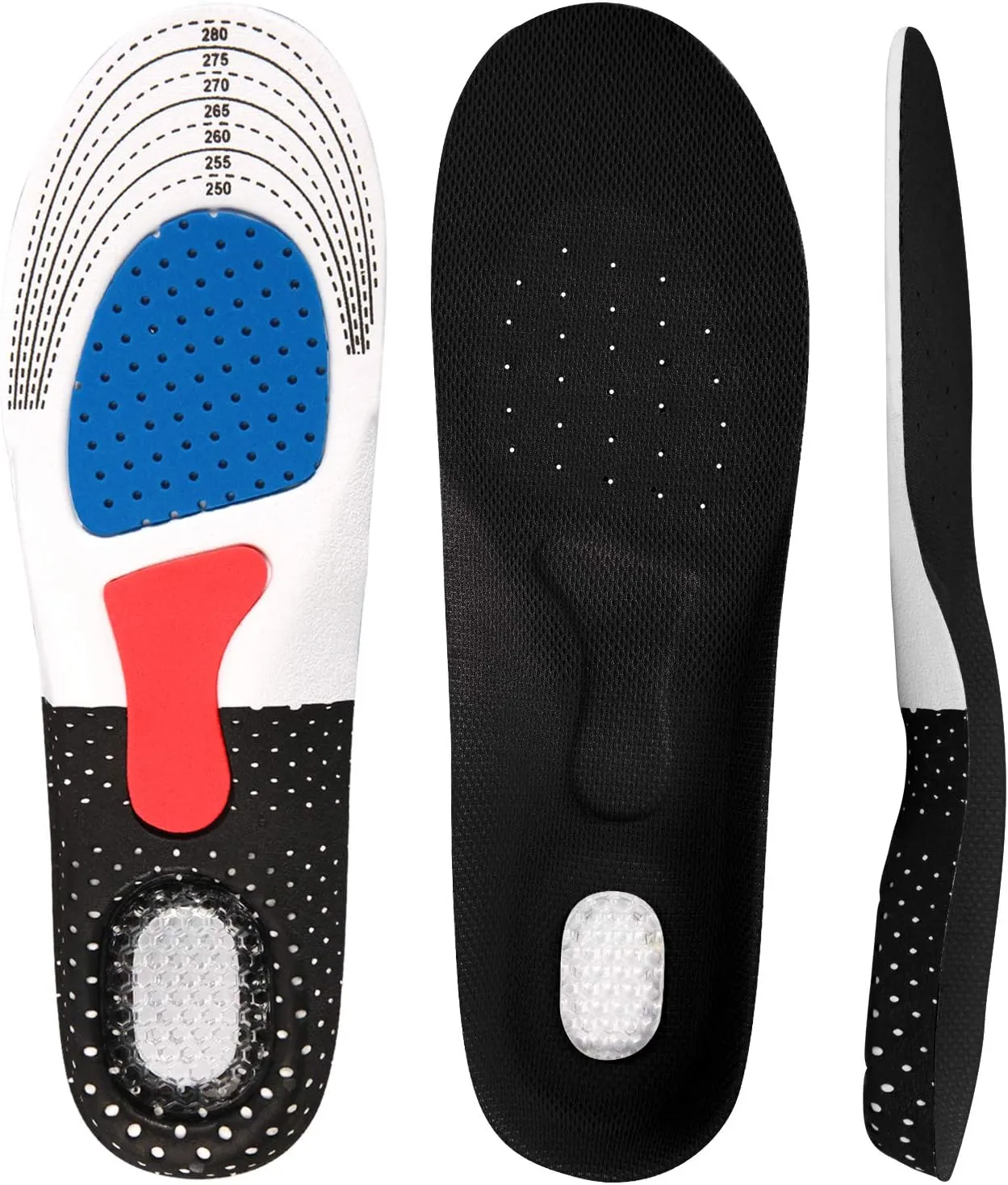 Shoe Insoles for Men & Women Plantar Fasciitis Orthotic Inserts Shock Absorbing Anti Fatigue for Walking, Runing and Sports